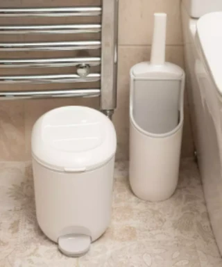 Addis Bathroom Pedal Bin - White