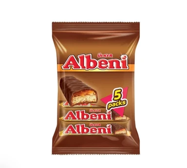 ULKER ALBENI reep met chocoladelaag 5 x 40 g