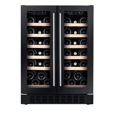 CDA CFWC624BL 60cm Wide Wine Cooler, Black, G Rated