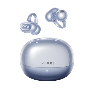 sanag S8S Ultra Écouteurs Bluetooth à clip d’oreille concept conduction osseuse ouverts à contour d’oreille IA sport