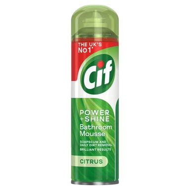 Cif Power & Shine Bathroom Mousse Cleaner, Citrus, 500ml