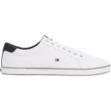 Tommy Hilfiger Baskets à lacets en toile blanc - Pointure 43