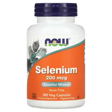 NOW Foods Selenium Antioxidant 200mcg Daily Wellness Support Capsules - 180 Vegan Capsules