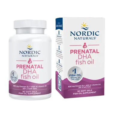 Nordic Naturals DHA Omega 3 + Vitamin D3 Prenatal 830 mg - 90 Softgels