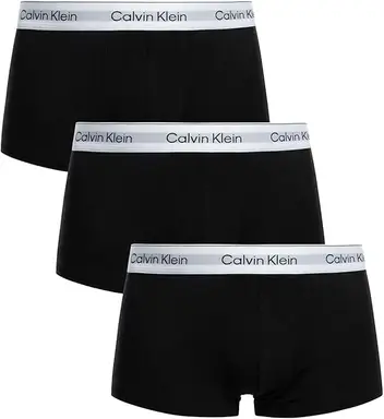 Calvin Klein  Low Rise Trunks - Icon Cotton Stretch -  Black -3 Pack - XL