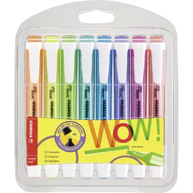 STABILO Swing Cool - Highlighter - Pack of 8 - Assorted Colours
