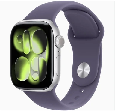 APPLE Watch Series 11 GPS 42mm Silver Aluminium Case with Purple Fog Sport Band - S/M