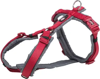 TRIXIE Jollypaw tuig premium trekking rood/grijs 62-74 x 2,5 cm