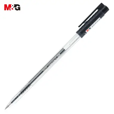 M&G Office G Gel Pens, 50 Pack Black Ink Gel Pens, 0.5 mm Fine Point, Quick Dry, Smooth Writing Gel Ink Pens with Soft Anti-Slip Grip and Cap for Office and School