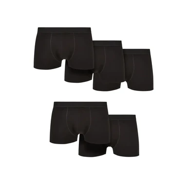 Urban Classics Solid Bio-Baumwoll-Boxershorts 5er-Pack Unterwäsche - Schwarz+Schwarz+Schwarz+Schwarz+Schwarz 3XL