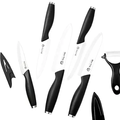 Plys Ceramic Knife Set (5 knives + peeler) Knife Set Kitchen Knife Set