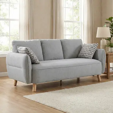 Sofa Georgia 3 Seater Light Grey