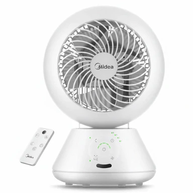 Midea | Ventilator | Kühlventilator | MDF24JRW | Standgerät | Tischgerät | 30 W | 5 Geschwindigkeitsstufen | Oszillationsfunktion | Fernbedienung | Weiß