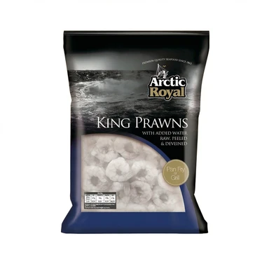 Arctic Royal Raw Peeled & Deveined King Prawns IQF 41/50 1kg (700g Net)
