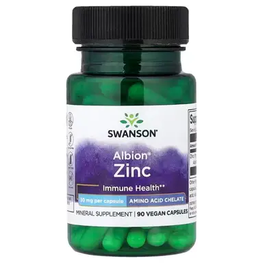 Swanson Chelated Zinc Immune 30mg Capsules - 90 Capsules