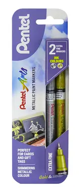 Pentel Extra Fine Paint Marker Gold & Silver Pack of 2