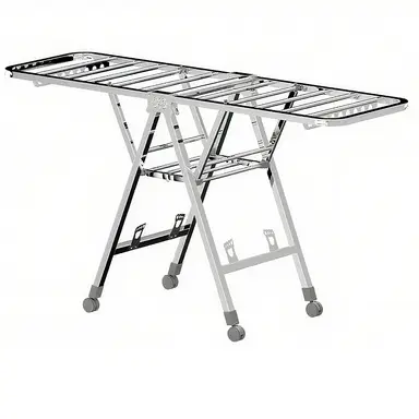 SNSP Kleerhanger, Vloer Vouwen Kleerhanger, Balkon Hanger, Quilt Hanger, Roestvrij staal Vleugelklerenrek