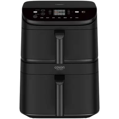 Cosori Turbo Tower Air Fryer - 10.8L, Black, Double Baskets, Space Saving, CAF-DC121-AUKR