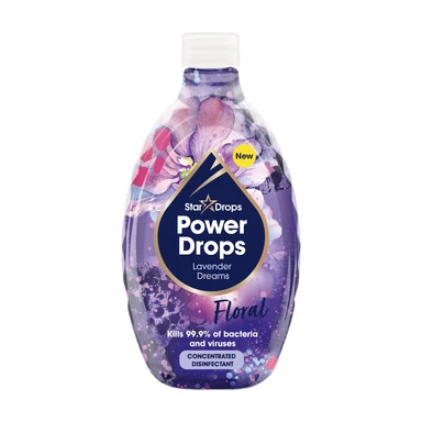 Stardrops Power Drops Concentrated Surface Floor Disinfectant Lavender Dreams, 250ml