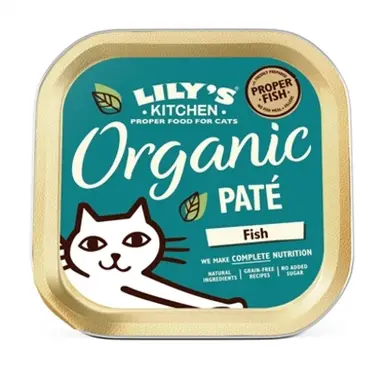 Lily's Kitchen Pâtée au poisson bio pour chat adulte - 19 x 85 g