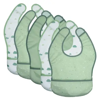 MiaMia 5er Pack Lätzchen - Weiß Grün