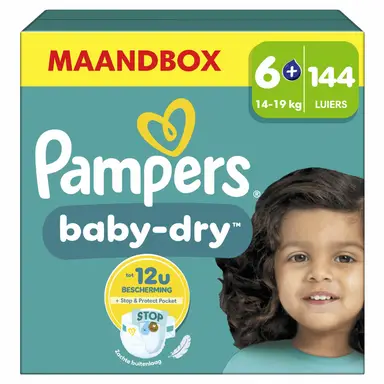 Pampers Baby-Dry S6+ Maandbox 144 stuks