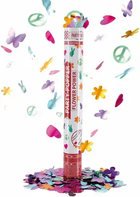 Konfettikanone Party Popper Flower Power - 1 Stück