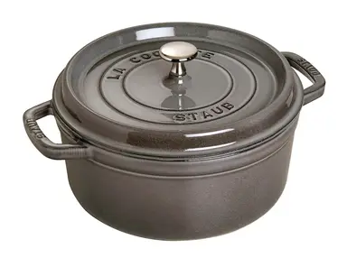 Staub Bräter 24 cm rund graphitgrau