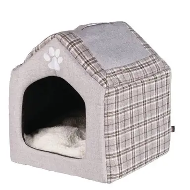 Silas Hondenhuis Grijs/Crème 40x40x45 cm