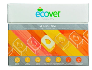 Ecover tablettes lave-vaisselle tout-en-un citron & mandarine, 44 doses, 0,88 kg
