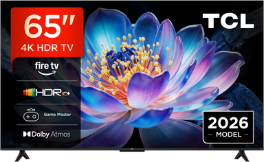 TCL 65V6D 65 inch 4K HDR, Fire TV, HDR10+, Dolby Atmos, DTS:X, Game Master, Motion Clarity, AirPlay 2, Druk op de knop en vraag aan Alexa
