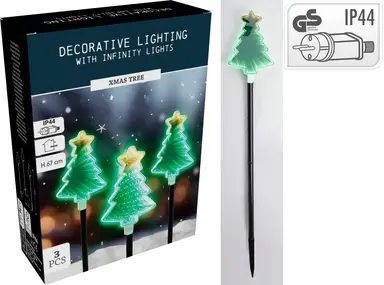 Garden Stick Set 3pcs Xmastree Christmas/Weihnachten