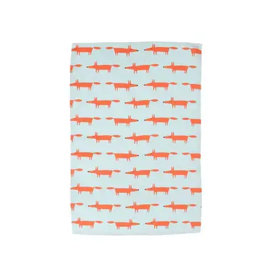 Scion by Dexam Tea Towels Mr Fox Blue/Orange 2pcs