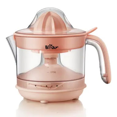 Bear CZJ-A04B1 Citrus Juicer, Portable Home Orange Juicer, Pulp Separation Juice Extractor, 5 Adjustable Pulp Levels, 110mm Large Feed Chute, Lemon & Orange Press