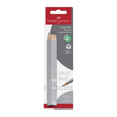 Faber-Castell Grip 2001 Graphite HB Pencil, Set of 6