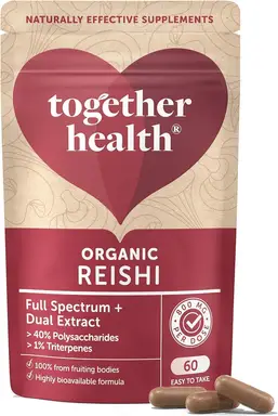Together Health - Organic Reishi 800mg - Dual Extract Fruiting Bodies - 60 CAPS