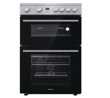 Hisense HDE3211BXUK 60cm Electric Cooker – Double Oven, Ceramic Hob, Stainless Steel, A Energy Rating