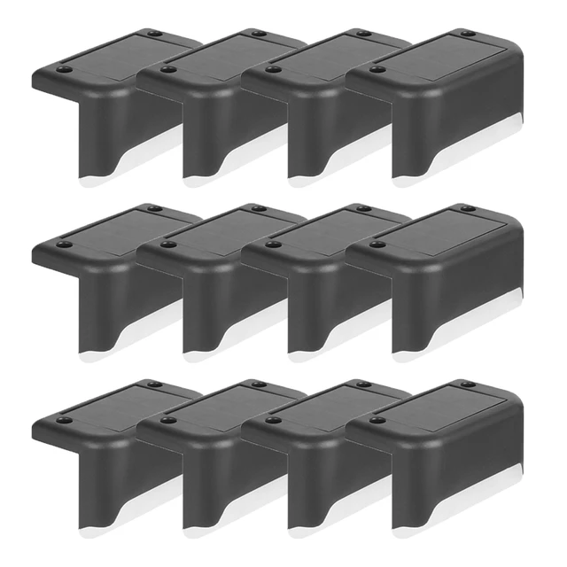 Vivreal Solar Deck Lights 12 Pack Automatic Outdoor Waterproof LED Lights for Fence Step Railing Garden， Warm White， TYD-001, New Year Sale , Top gift picks
