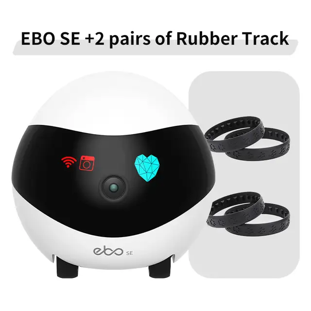 EBO SE Smart-Home-Sicherheitskamera – Weiß, Kostenlose Gummibahn im Lieferumfang enthalten, Haustierüberwachung & Innenbereichssicherheit