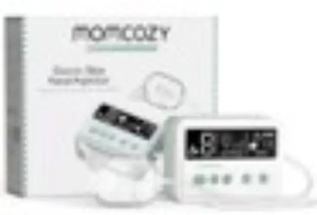 Momcozy Baby Nasal Aspirator - Electric Nose Sucker with 9 Suction Levels, Night Light, Nursery Rhyme Function & Food-Grade Silicone Tips