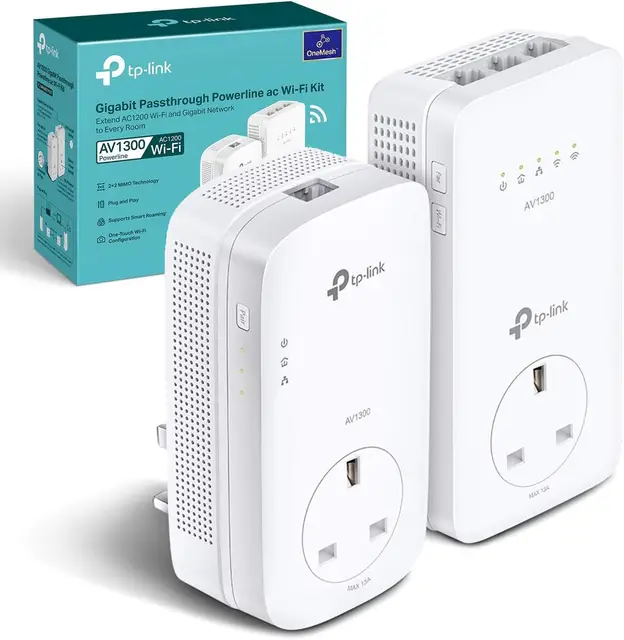 TP-Link TL-WPA8631P KIT AV1300 Gigabit Powerline Wi-Fi Extender Kit