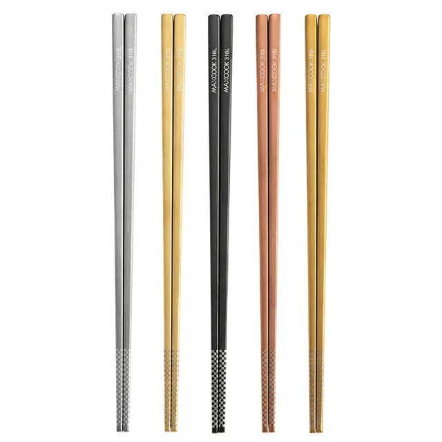 Maxcook Colour Separation Chopsticks - 5 Pairs - Easy to Separate and Healthy