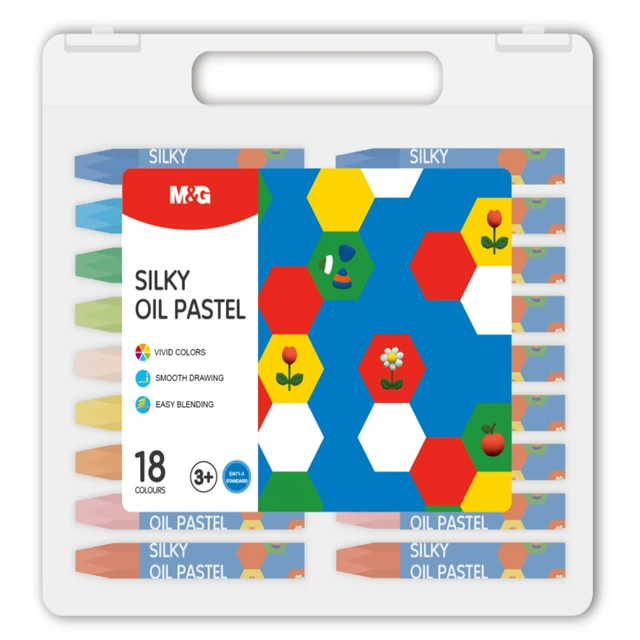 M&G Hexagon Oil Pastel Colours Set of 18
