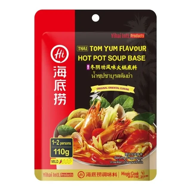 Haidilao  Hotpot-Suppenbasis mit thailändischem Tom-Yum-Geschmack 110 g