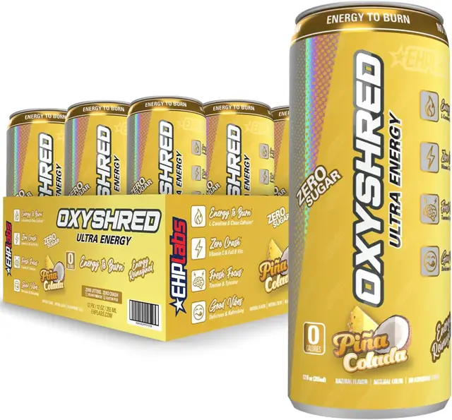 EHPlabs OxyShred Ultra Energy RTD Pina Colada 12 x 355ml