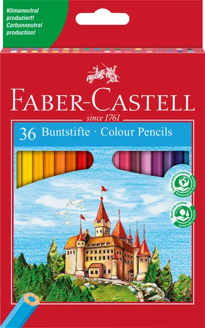 Faber-Castell Classic Colour Pencils, Assorted Colours, Wallet of 36