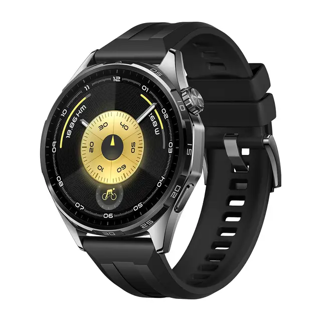Huawei WATCH GT6 46 mm mit schwarzem Fluorelastomer-Armband