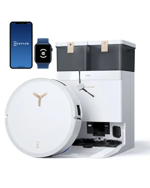 Ecovacs DEEBOT T50 MAX PRO OMNI - Robot Vacuum - Mop Auto-Empty White