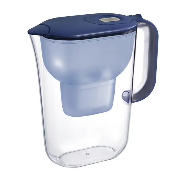 VIVREAL Carafe filtrante avec minuteur électronique, compatible avec cartouches Brita, matériau ABS - 2,4 L