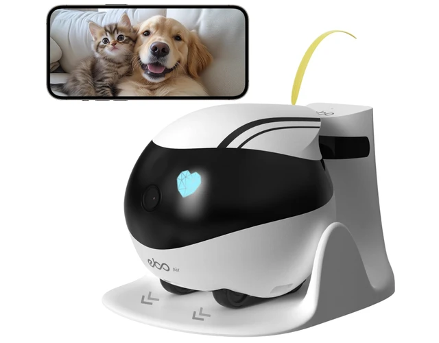 Enabot EBO Air Smart Home Roboterkamera - Weiß, HD-Videaufnahme, Haustierüberwachung & Fernansicht